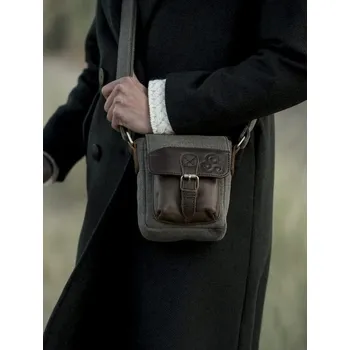 Kabelka Aran Woollen Mills KABELKA S KAPSAMI, unisex, plátno a kůže, Irsko