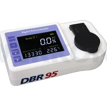 Refraktometr digitální DBR 95, Index lomu [nD]: 1,3330 – 1,5318, Brix [%]: 0,0 – 95,0