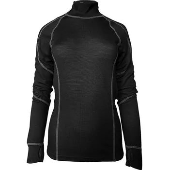 cyklistický dres NANOSPOL triko THERMO s Merino vlnou dlouhý rukáv dámské BLACK - S
