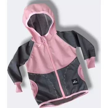 Pánská větrovka šedorůžová bunda (celoroční softshell)