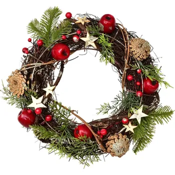 Věnec Věnec přírodní s jablíčky Ø30 cm