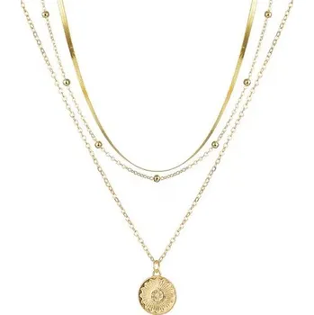 Náhrdelník Prosperk Náhrdelník trojitý zlatý S0147