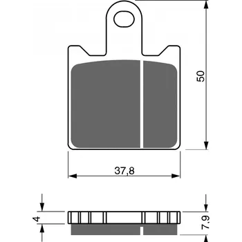 Brzdová destička Brzdové destičky GOLDFREN 249 AD (1 set = 4 pcs)