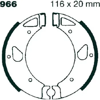 Brzdová čelist Sada brzdových čelistí EBC 966
