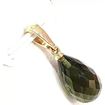 Přívěsek Zlatý přívěsek s vltavínem AUE38