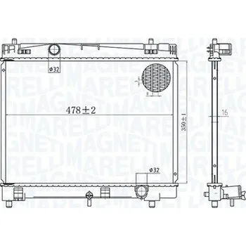 Chladič motoru Chladič, chlazení motoru MAGNETI MARELLI 350213167600