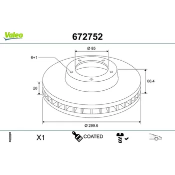 Brzdový kotouč Brzdový kotouč VALEO 672752