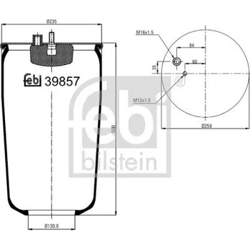 Mech, pneumatické odpružení FEBI BILSTEIN 39857