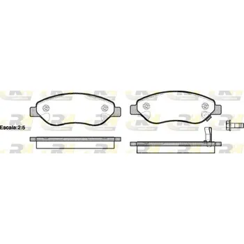 Brzdová destička Sada brzdových destiček, kotoučová brzda ROADHOUSE 21276.01