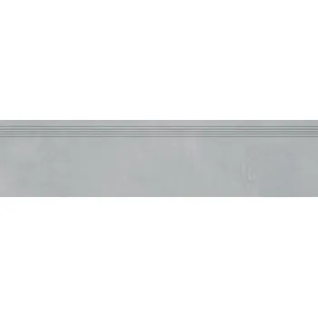 Dlažba Rako Extra DCPVD723 schodovka reliéfní 30x120 světle šedá rekt. 9mm