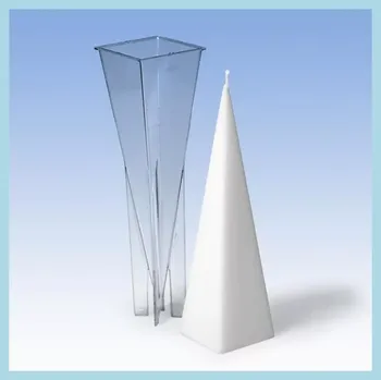 Výroba svíčky Polykarbonátová forma Čtyřboký jehlan (Forma na výrobu svíček)