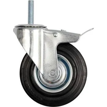 Nářadí pro automobil Vorel 87335 Kolečko otočné s brzdou, gumové se šroubem 130kg 160/39/190mm