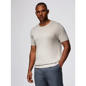 Pánská košile Pánská klasická pletená košile s žebrovanými manžetami - světle šedá V3 OM-TSCT-0252 - M