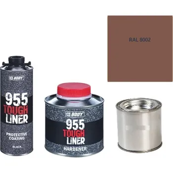 Autolak HB BODY 955 RAPTOR tough liner - 2k polyuretan textura set/báze + tužidlo + barva /RAL 8002 900ml