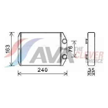 Výměník tepla, vnitřní vytápění AVA DAA6014