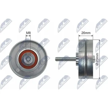 Vratná/vodicí kladka, klínový řemen NTY RNK-MZ-014