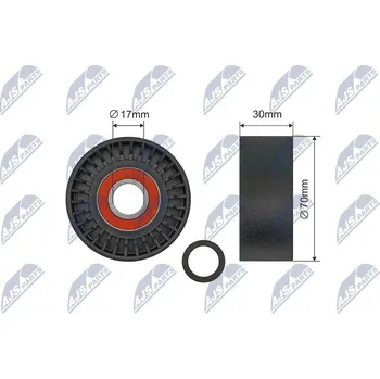 Napínací kladka, žebrovaný klínový řemen NTY RNK-BM-069