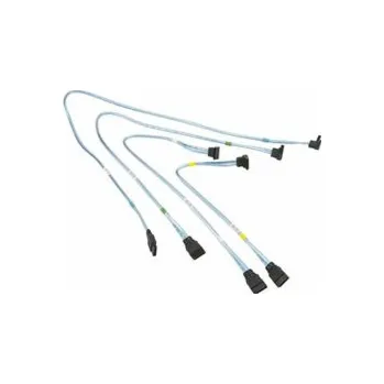 Kabel do PC Supermicro 4 x Round SATA kabel 0,56 m Černá, Modrá, Bílá