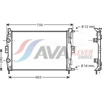 Chladič motoru Chladič, chlazení motoru AVA RT2306