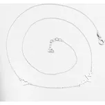 Dámský náhrdelník bílé zlato 585 tlukot srdce 15R-048 délka 45 cm