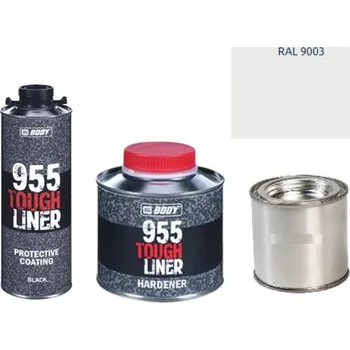 Autolak HB BODY 955 RAPTOR tough liner - 2k polyuretan textura set/báze + tužidlo + barva /RAL 9003 900ml