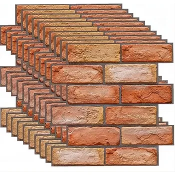 Tapeta 3D Tehlová samolepiaca tapeta- Červená/10ks