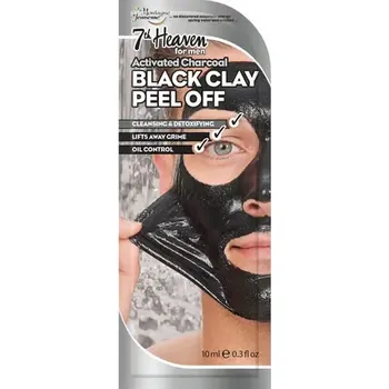 Pleťová maska Montagne Jeunesse (7th Heaven) Snadno slupovací pleťová maska ​​Black Clay pro muže 7th Heaven