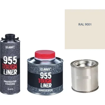 Autolak HB BODY 955 RAPTOR tough liner - 2k polyuretan textura set/báze + tužidlo + barva /RAL 9001 900ml