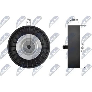 Vratná/vodicí kladka, klínový řemen NTY RNK-AU-035