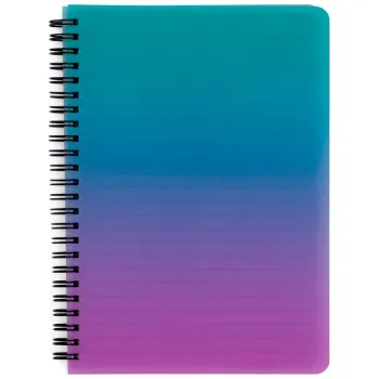 Blok kroužkový OMBRE - A5 / linka / růžová