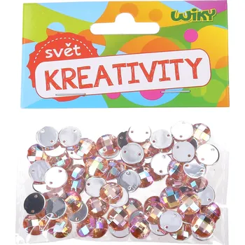 Dětské navlékací korálky Dekorace na šití 10 mm - 80ks