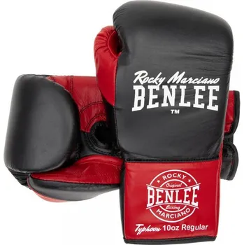 Boxerské rukavice Boxerské šněrovací rukavice BENLEE Typhoon černočervené - 199221 Velikosti: 10 oz