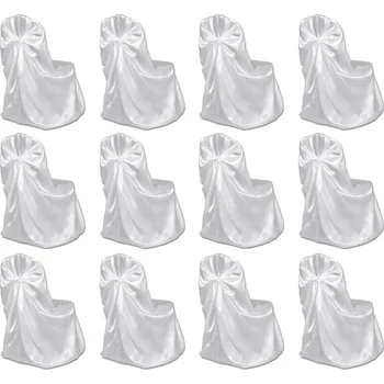 vidaXL Marketos Potahy na židle pro svatební hostinu 12 ks bílé