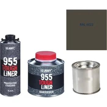 Autolak HB BODY 955 RAPTOR tough liner - 2k polyuretan textura set/báze + tužidlo + barva /RAL 6022 900ml