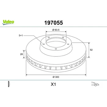Brzdový kotouč Brzdový kotouč VALEO 197055