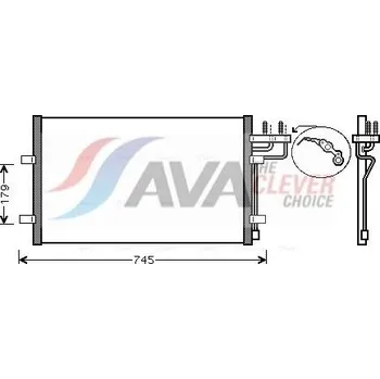 Výparník klimatizace Kondenzátor, klimatizace AVA FDA5367
