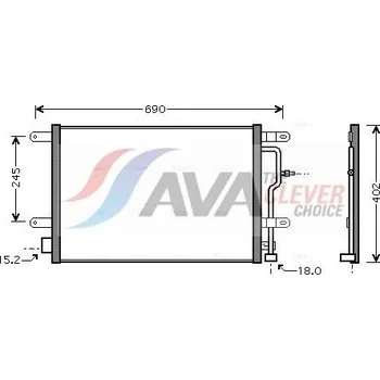 Výparník klimatizace Kondenzátor, klimatizace AVA AI5199