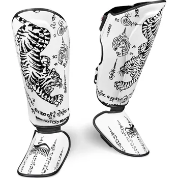Chránič holeně pro bojový sport PHANTOM Chrániče holení muay thai - bílé - PHSG2676 Velikosti: S/M