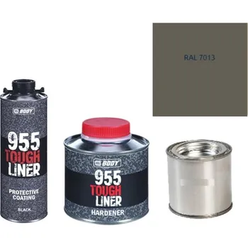 Autolak HB BODY 955 RAPTOR tough liner - 2k polyuretan textura set/báze + tužidlo + barva /RAL 7013 900ml