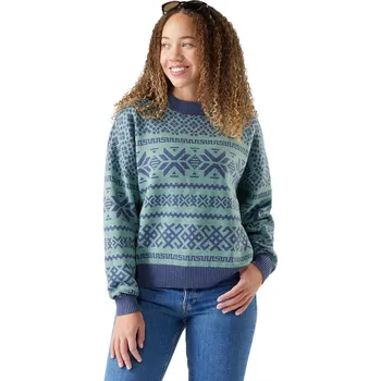 Dámská mikina Smartwool Edgewood Heritage Crew Sweater W arctic green L