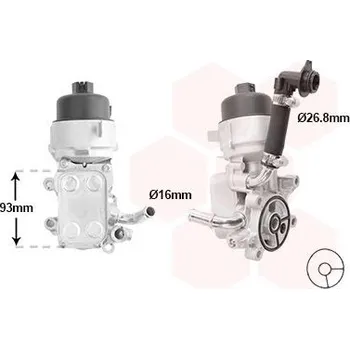 Chladič motoru Olejový chladič, motorový olej VAN WEZEL 09013728