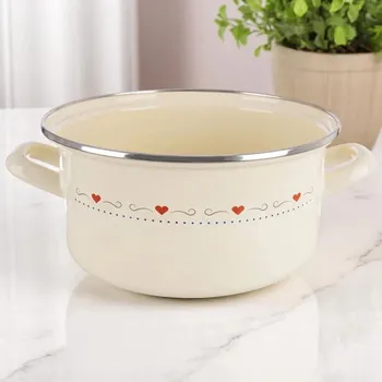 Nádobí Smaltovaný krémový hrnec TONCA 4 l