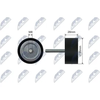 Napínací kladka, žebrovaný klínový řemen NTY RNK-PL-030