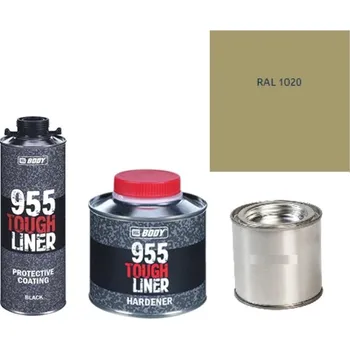 Autolak HB BODY 955 RAPTOR tough liner - 2k polyuretan textura set/báze + tužidlo + barva /RAL 1020 900ml