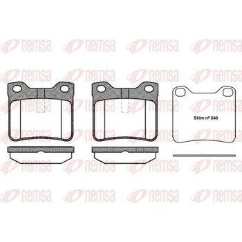 Brzdová destička Sada brzdových destiček, kotoučová brzda REMSA 0321.10