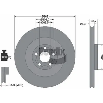 Brzdový kotouč Brzdový kotouč BENDIX Braking BDS2350HC