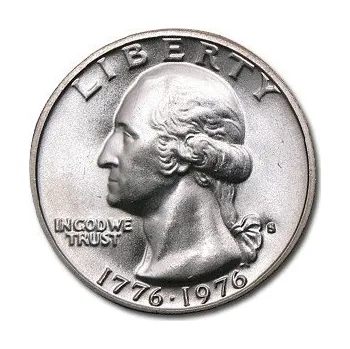Sběratelství Stříbrná mince 1/4 Washington Dollar 1976-S