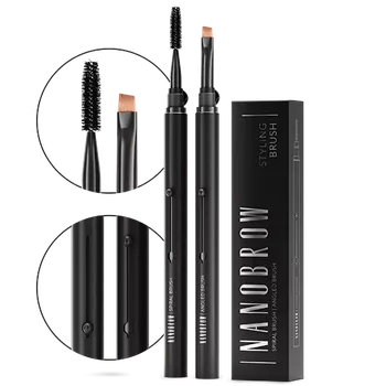 Kosmetický štětec Nanobrow Styling Brushes - Set štětců na úpravu obočí 2ks