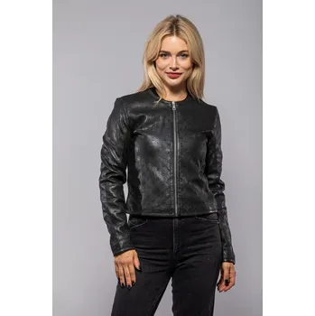 Dámská bunda Elegantní černá dámská kožená bunda MWYalou Velikost M