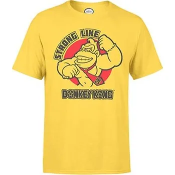 Pánské tričko NINTENDO Pánské triko Strong Donkey - žluté - 6937_YELLOW Velikosti: L